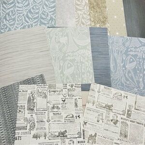 Assorted Unique DIY/Decorative Wallpaper Sample Sheets Set x14 Large sheets